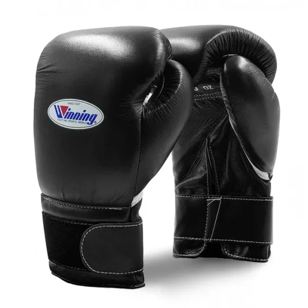 Winning Black Velcro Boxing Gloves